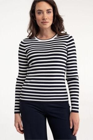 Studio Anneloes Studio Anneloes luna stripe pullover 91500 Trui 6911 dark blue/off white