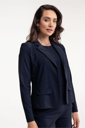 Studio Anneloes Studio Anneloes bright bonded blazer 94811 Blazers 6900 dark blue
