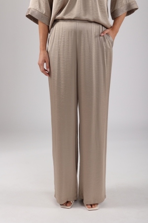 Nukus Nukus josephine pants silky Broek 42 dark sand