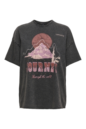 Only Only onllucy life s/s mountain top box jrs T-shirt Korte mouw black boho journey