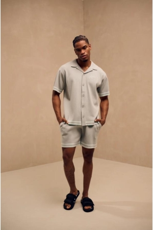 Malelions Malelions knitted shorts mm2-ss25-32 Korte broeken 287 pale aqua