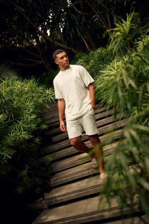 Malelions Malelions monogram towelling shorts mm3-ss25-24 Korte broeken 287 pale aqua