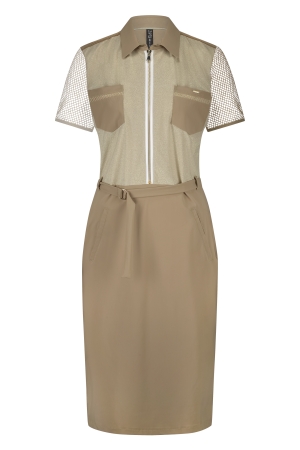 Zip73 Zip73 dress zipper mesh z25/128/03/710 Jurk 710 gold