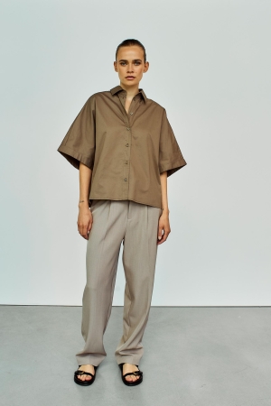 WithBlack WithBlack wblvanilla tailored pant Broek desert taupe melange