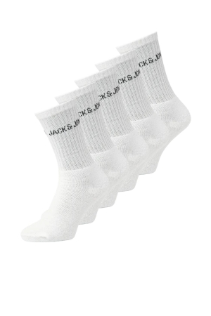 Jack & Jones Jack & Jones jacregen tennis sock 5 pack noos Sokken white white