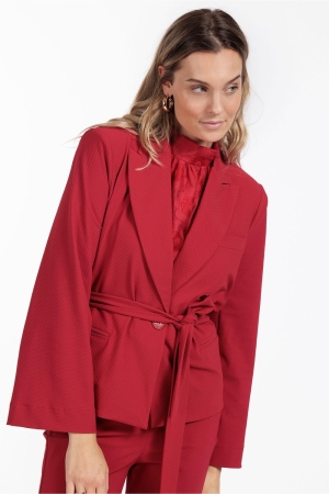 Studio Anneloes Studio Anneloes lette honeycomb blazer 12462 Blazers 3200 dark red