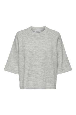 Only Only onlsimoni 3/4 pullover knt noos Trui light grey melange