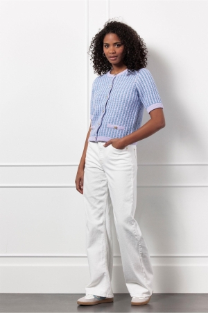 Studio Anneloes Studio Anneloes chance cardigan 12714 Vest 4866 light lila/light blue