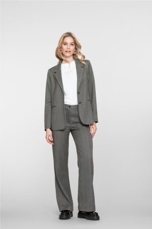 Geisha Geisha pants herringbone stones 51532-10 Broek 950 anthracite stones