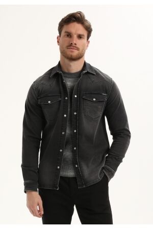 Gabbiano Gabbiano overhemd jogg denim 335734 Overhemd 204 dark grey