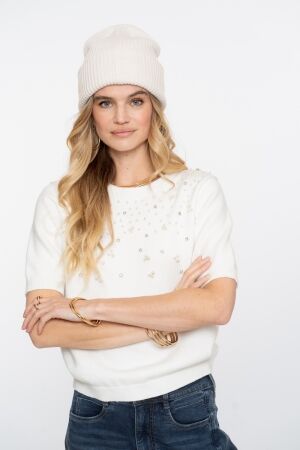 Geisha Geisha pull pearls 54508-10 Trui 10 off-white