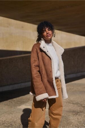 Studio Anneloes Studio Anneloes lisanne lammy coat 12837 Winterjassen 1300 caramel