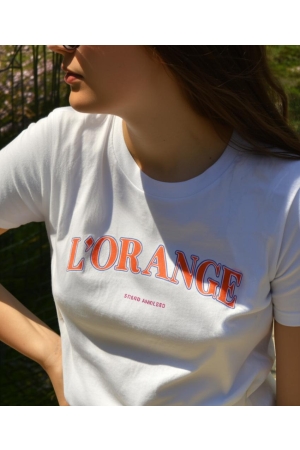 Studio Anneloes Studio Anneloes klaasje orange tshirt 12739 T-shirt Korte mouw 1100 off white