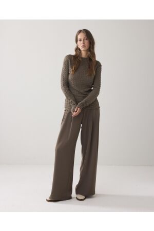 Summum Summum top structure jersey 3s5166-30721 T-shirt Lange mouw 655 dark camo