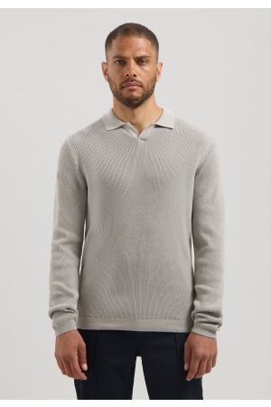 DSTREZZED DSTREZZED kostas longsleeve polo 405934 Poloshirts 831 ghost grey