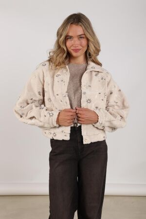 Nukus Nukus milou jacket embroidery nkf13018 Jackets 9 sand