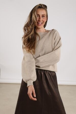 Nukus Nukus daytona pullover lurex nkf03026 Trui 9 sand