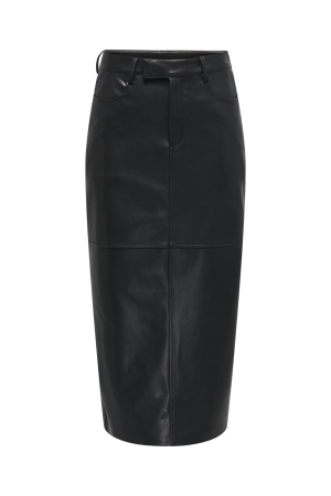Only Only onlverona faux leather long skirt cc otw 4778142 black