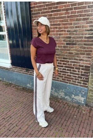 Only Only onlkira-mellie life hw panel wide cc pnt Broek 4787059 pumice stone w. mauve wine