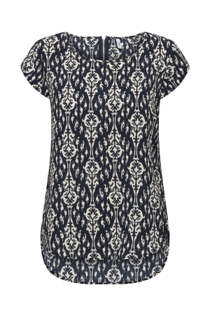 Only Only onlvic s/s aop top noos wvn T-shirt Korte mouw total eclipse felina simple etchnic