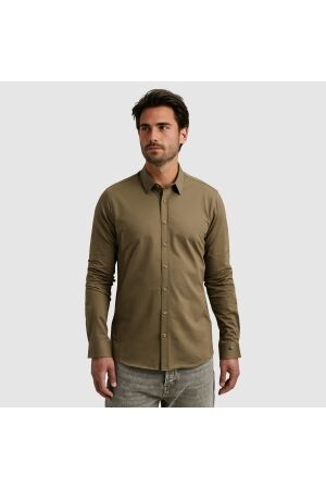 Cast Iron Cast Iron cf tech twill jersey csi2508200 Overhemd 8025 brindle