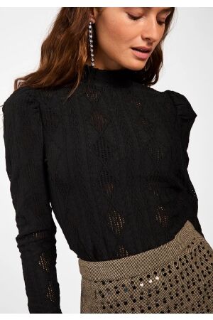 Aaiko Aaiko ivona argyle pes 133 T-shirt Lange mouw 000900 black