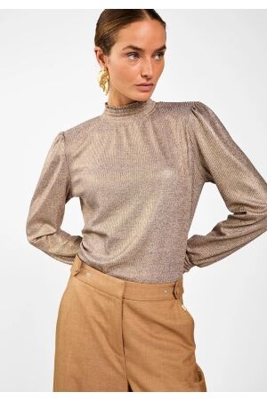 Aaiko Aaiko tory gold pes 166 T-shirt Lange mouw 5 gold