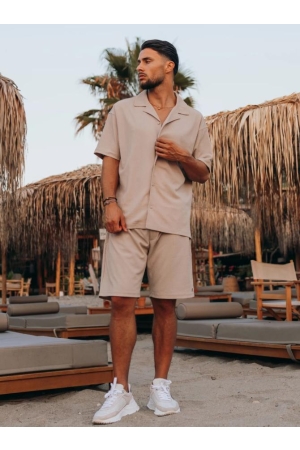 AB Lifestyle AB Lifestyle riveira short ab.ss25038 Korte broeken beige