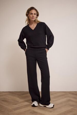 Tramontana Tramontana structured wide-leg trousers e01-17-101 Broek 009000 black