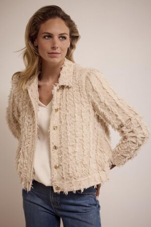Tramontana Tramontana fancy frilled jacket c15-17-801 Jackets 006801 stonemelange