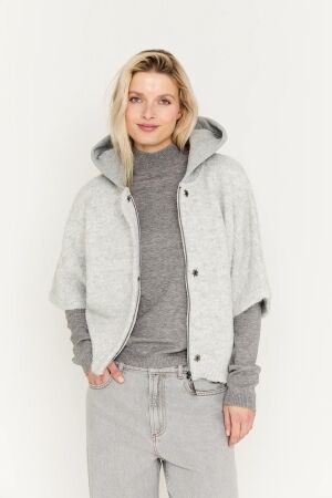 Moscow Moscow 40-10-timmy-2 Blouse 131-1 light grey melange solid