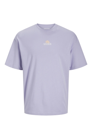 Jack & Jones Jack & Jones jjeames tee ss crew neck Print T-shirts languid lavender