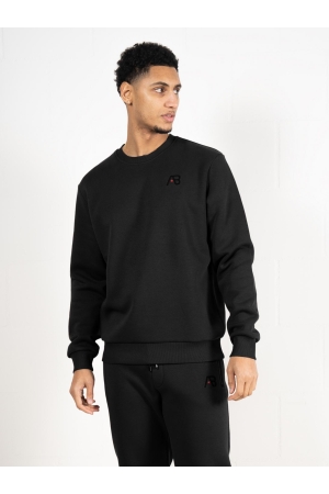 AB Lifestyle AB Lifestyle basic crewneck ab.ss25003 Trui jet black