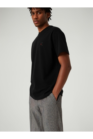 AB Lifestyle AB Lifestyle basic tee slim-fit ab.ss25006 Basic T-shirts jet black