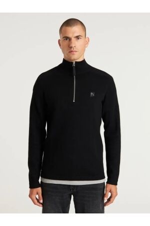 Chasin Chasin oscar half zip Trui e90 - black