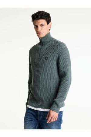 Chasin Chasin oliver half zip Trui e53 - dk.green