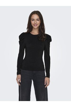 Only Only onlrich l/s glitter puff top jrs T-shirt Lange mouw 4603568 black black glitter