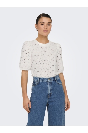 Only Only onlelisa s/s o-neck top box jrs T-shirts cloud dancer