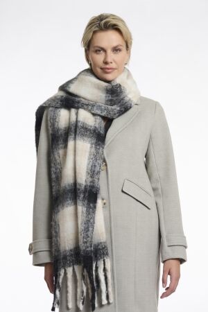 Rino & Pelle Rino & Pelle hipke.7002512 checked scarf Sjaals 9000 light grey