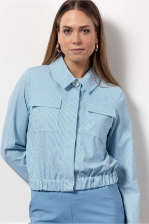 Studio Anneloes Studio Anneloes geertje stripe jacket 12902 Jackets 1160 off white/midblue