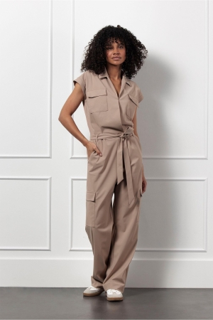 Studio Anneloes Studio Anneloes nancy cargo jumpsuit 12858 Jumpsuit 2200 latte