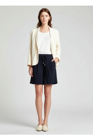 Helena Hart Helena Hart 7612 - short bandplooi transfer Korte broeken zwart