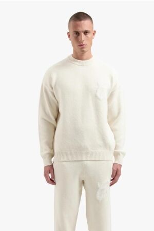 Croyez Homme Croyez Homme fluffy essence knit sweater cr2-fw25-05 Sweater 2102 cream