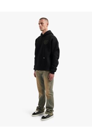 Croyez Homme Croyez Homme stitched heart hoodie cr2-fw25-19 Hoodies 2900 black