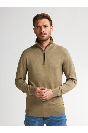 Petrol Petrol knitwear collar basic m-3050-kwc207 Trui 7146 tan