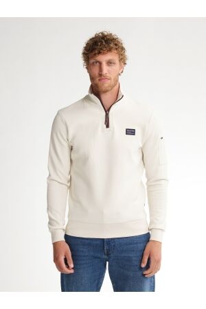 Petrol Petrol sweater collar zip m-3050-swc364 Trui 0112 seashell