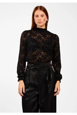 Aaiko Aaiko tory lace pes 199 T-shirt Lange mouw 900 black