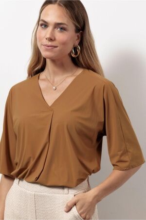 Studio Anneloes Studio Anneloes marly top 13134 T-shirt Korte mouw 1300 caramel