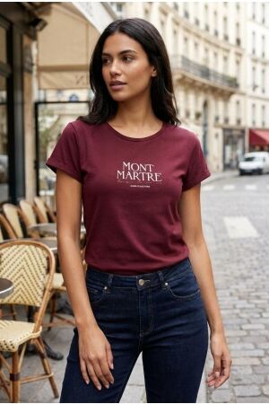 Elvira Casuals Elvira Casuals t-shirt montmartre e4 25-033 T-shirt Korte mouw 571 burgundy