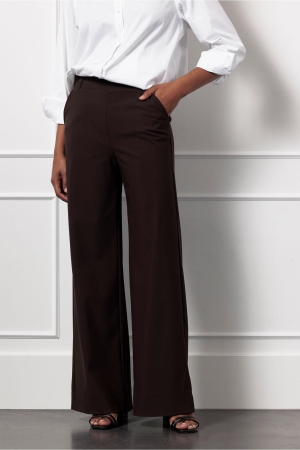 Studio Anneloes Studio Anneloes lexie bonded trousers 94801 Broek 8700 espresso